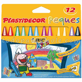 Ceras Plastidecor PEQUES (12 ceras triangulares)