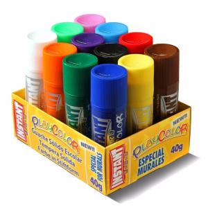 Tempera Solida Playcolor Bandeja 12 Unid.40 Grs.